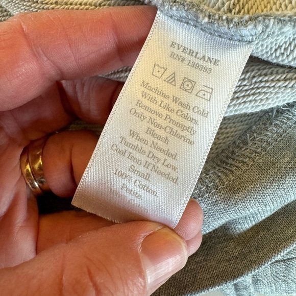 Everlane Gray Cotton Drawstring Hoodie Pullover / small - Picture 6 of 8